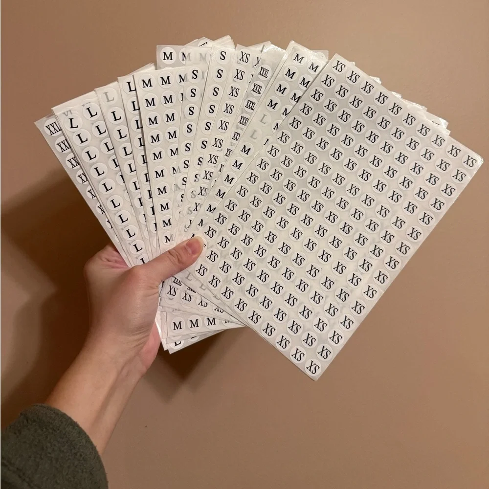 Bundle of Sizing Stickers/Labels